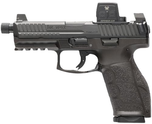 HK VP9A1 X Tactical 9mm pistol with Vortex optic and 4.70-inch threaded barrel