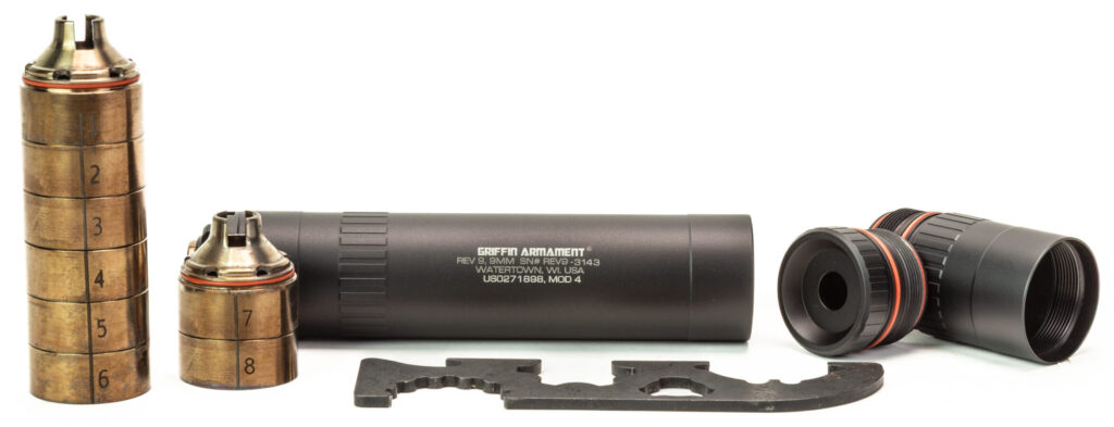 Griffin Armament Revolution 9 MOD 4 black 9mm suppressor