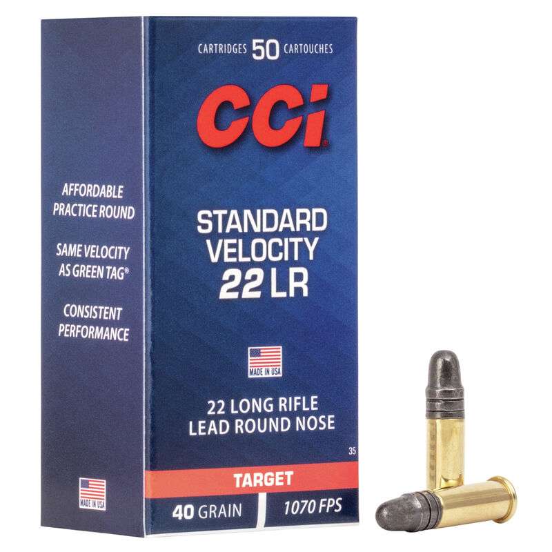 CCI RIMFIRE AMO 22LR STD VELOCITY PAPER BOX 10- 50RD (10-10PKs PER CASE)) - CCI