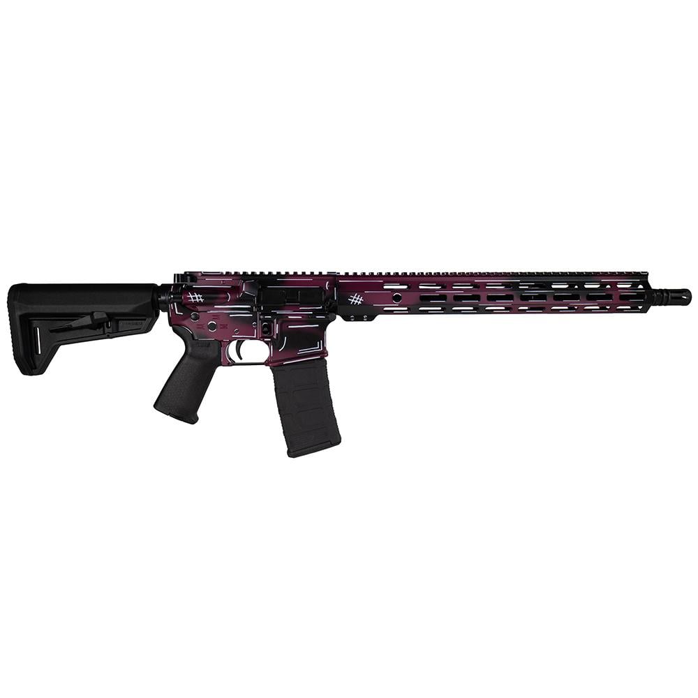 Shark Coast Tactical "Anime- Black Cherry" Rifle 5.56mm 10rd Magazine 16" Barrel 15" M-LOK Handguard California Compliant - Shark Coast Tactical